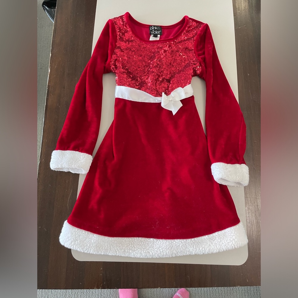 Red velvet Christmas dress